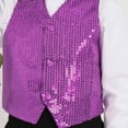 thumbnail image 4 of Costume Vest Glitter Unisex Colorful Kids Sleeveless Sequin Vest For Party, 4 of 5