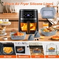 thumbnail image 5 of Silicone Air Fryer Liners, 22cm Air Fryer Liners Silicone with Oven Gloves, Kitchen Tongs, Silicone Brush, Easy Clean, Airfryer Accessories, 5 of 6