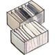 thumbnail image 1 of Organizador de cajones para ropa, caja de almacenamiento de malla plegable, organizador de armario con compartimentos, bolsa de almacenamiento de armario para jeans y camisas, rejilla 7+9, 1 of 5