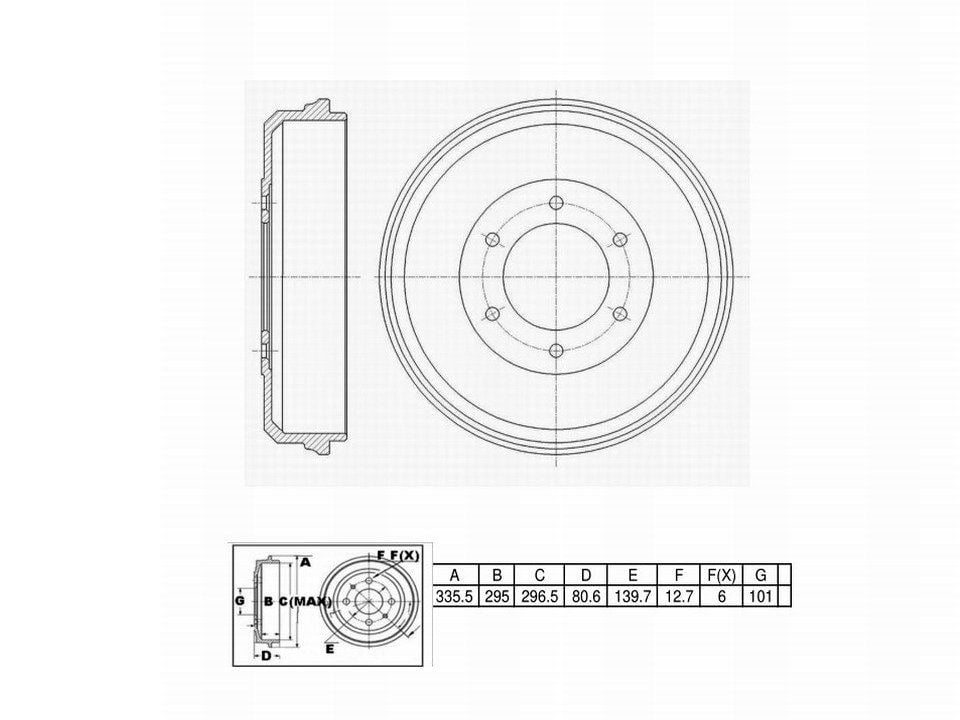 Winstop Brake Drum, Rear WS237617, Isuzu Rodeo 2004-2000