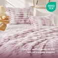 thumbnail image 5 of Regency Heights Full/Queen Size Comforter Set, Fluffy Ribbed Plush Comforter Set, 3-Piece Bedding Set, Purple Tie Dye, 5 of 11