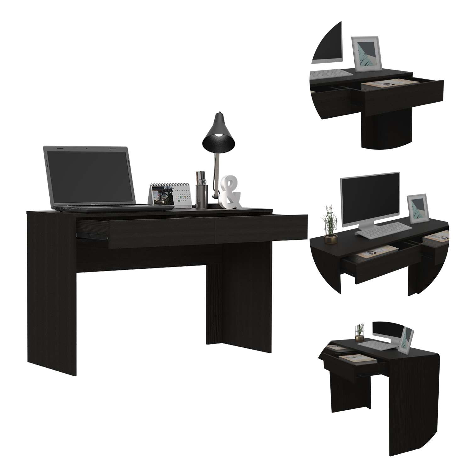 Tampa Writing Computer Desk, Two Drawers