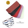 thumbnail image 7 of JAVOedge (5 PACK / 3 PACK) 2 Tone Style Soft Pouch Eyeglass Storage Case w/ Microfiber Eyeglasses Cloth (Mix Colors Set), 7 of 7
