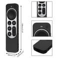 thumbnail image 3 of tredstone Shockproof Silicone Remote Control Case Compatible for 2021 Apple TV 4K Remote Control Accessories Non-slip Stripe Protective Case Black, 3 of 9