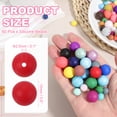 thumbnail image 2 of Uxcell 60 Pcs Cuentas de Silicona, Cuentas Redondas Focales de 15mm Color Caramelo a Granel para Llaveros Pulseras Collares Bolígrafos Suministros de Manualidades DIY, Rojo, 2 of 7