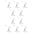 thumbnail image 3 of Eigraketly Conector de pesca, rotación de 360 ​​grados, anillo giratorio de pesca duradero, conectores a presión de barril de rodamiento de ocho 10piezas, 3 of 6