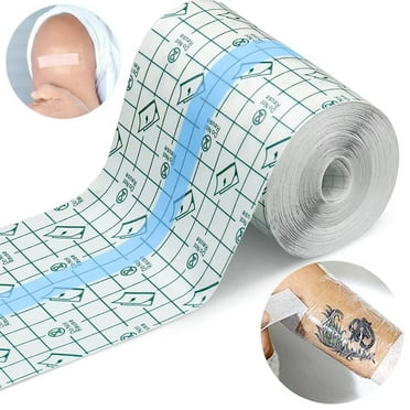 Ouwald Tattoo Aftercare Bandage, 8"x 11 Yard Tattoo Waterproof Bandage, Second Skin Tattoo Cover up Tape for Tattoo Initial Healing and Skin Repair Adhesive Tattoo Supplies