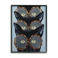 thumbnail image 2 of Stupell Industries Funny Black Cats In Glasses Animals & Insects Painting White Framed Art Print Wall Art, 2 of 5