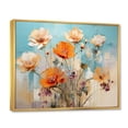 thumbnail image 2 of Designart "Tangerine Azure Cactus Depiction" Floral Floater Framed Canvas Print, 2 of 7