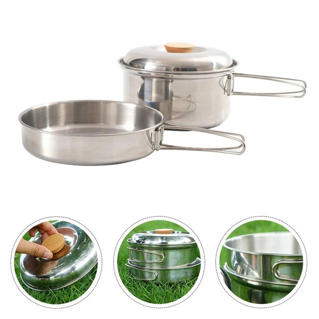 CUITING Camping Outdoor Pan Set Pot Cooking Campfire Cookware Gear Cook Picnic Sets Hiking Utensils Backpacking Supplies