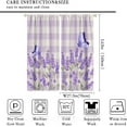 thumbnail image 3 of Lavender Floral Curtains, Lavender Flower Purple Window Treatments for Living Room Girls Woman Room Decor, Luxurious Elegant Purple Drapes 2 Panels, 55x63 Inch, 3 of 6