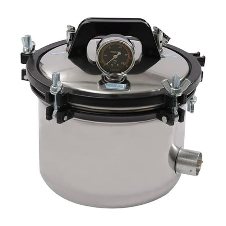 8L Lab Autoclave Portable Steam Autoclave for Lab Equipment Culture Medium Glassware Tatoo Instruments Nail Tools