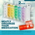 thumbnail image 4 of MEDca Weekly 4-Times-a-Day Pill Organizer, Multicolor (2 Pack), 4 of 10