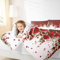 thumbnail image 4 of Homewish Romantic Valentine Queen Comforter Set,Red Rose Bedding Sets,Chic Flower Floral Bedding Comforter Set For Girls Kids,Breathable Home Decor Reversible,3-Piece, 4 of 8