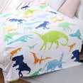thumbnail image 6 of Dinosaur Throw Blanket for Children, Dinosaur Pattern Sherpa Plush Fleece Blanket Soft Cozy Cartoon Blankets for Kids (Dinosaur 11, 60" x 80"), 6 of 6