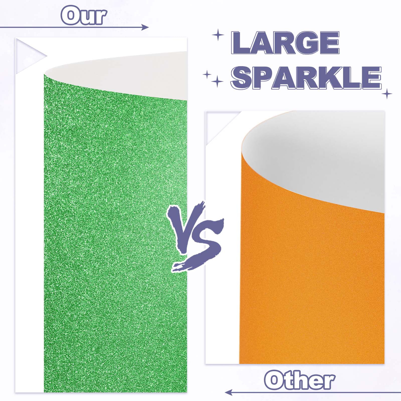 20Sheets Grass Green Glitter Cardstock, 12x12In Glitter Paper Card Stock Shiny Scrapbook 250gsm Sparkly Paper Large Shimmer for Crafts Scrapbook DIY Art Wedding Party
