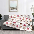 thumbnail image 2 of Yiaed Birthday Cake Print Blanket Throw Blanket Soft Cozy Flannel Blanket for Home Bed Sofa Couch Chair-40"x30", 2 of 6