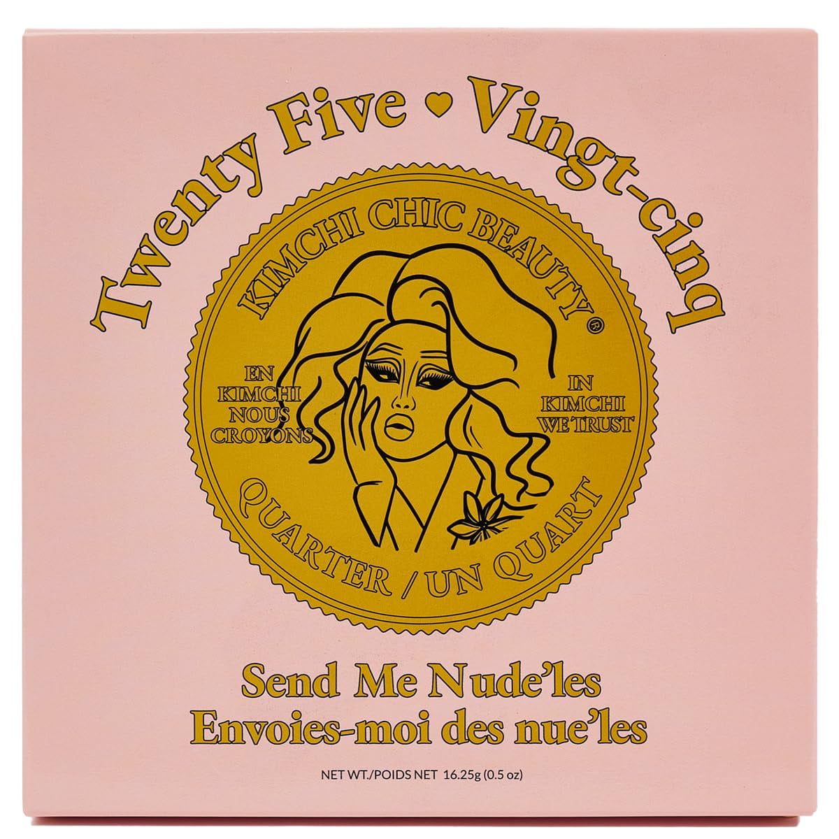 KimChi Chic Beauty Twenty Five Eyeshadow Palette - 25 Shimmer & Matte Shades for Day to Night Looks, Cruelty Free & Vegan Send Me Nude'Les 0.5 oz