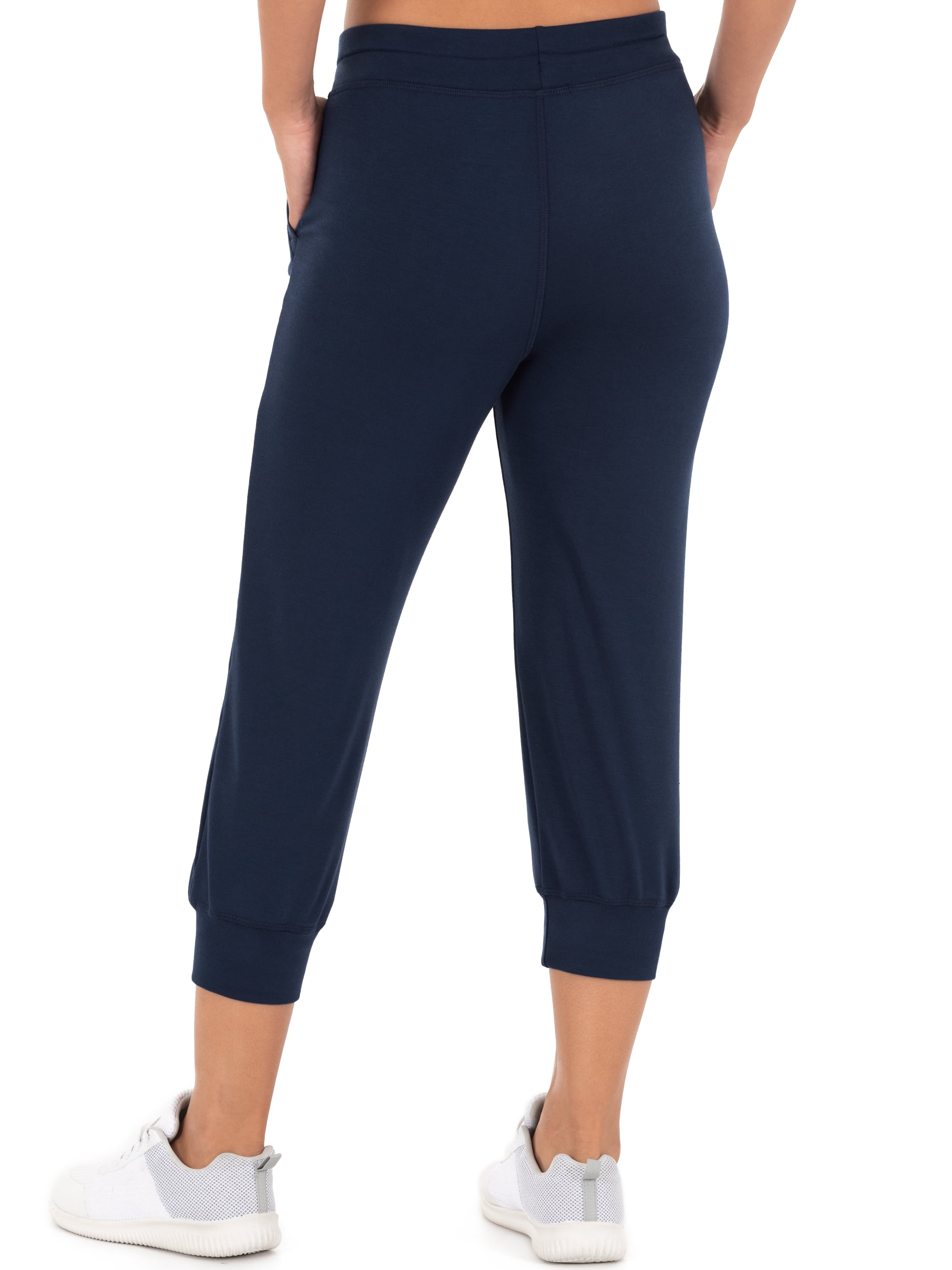 Athletic Works Women's and Women's Plus French Terry Athleisure Capri  Jogger Pants 