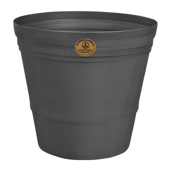 Maceta Redonda Plásticos La Ardilla Artesana #7 25 cm Gris Nube