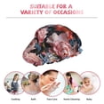 thumbnail image 6 of KLL Rose Flowers Pattern Shower Cap & Bath Cap for Women,Reversible Oversized Waterproof Shower Caps for all Hair Lengths,Elastic Reusable Bathing Hair Cap, 6 of 6