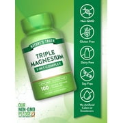 Triple Magnesium Complex | 100 Capsules | From Oxide, Citrate, Aspartate | by Natures Truth
