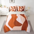 thumbnail image 2 of jejeloiu Modern Abstract Geometric 7-Piece Twin Bedding Sets,Red Orange Stripe Bedding Comforter Set For Girls Boys Reversible, 2 of 8