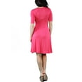 thumbnail image 3 of 24/7 Comfort Apparel Women's 3/4 Sleeve Dress, 3 of 4