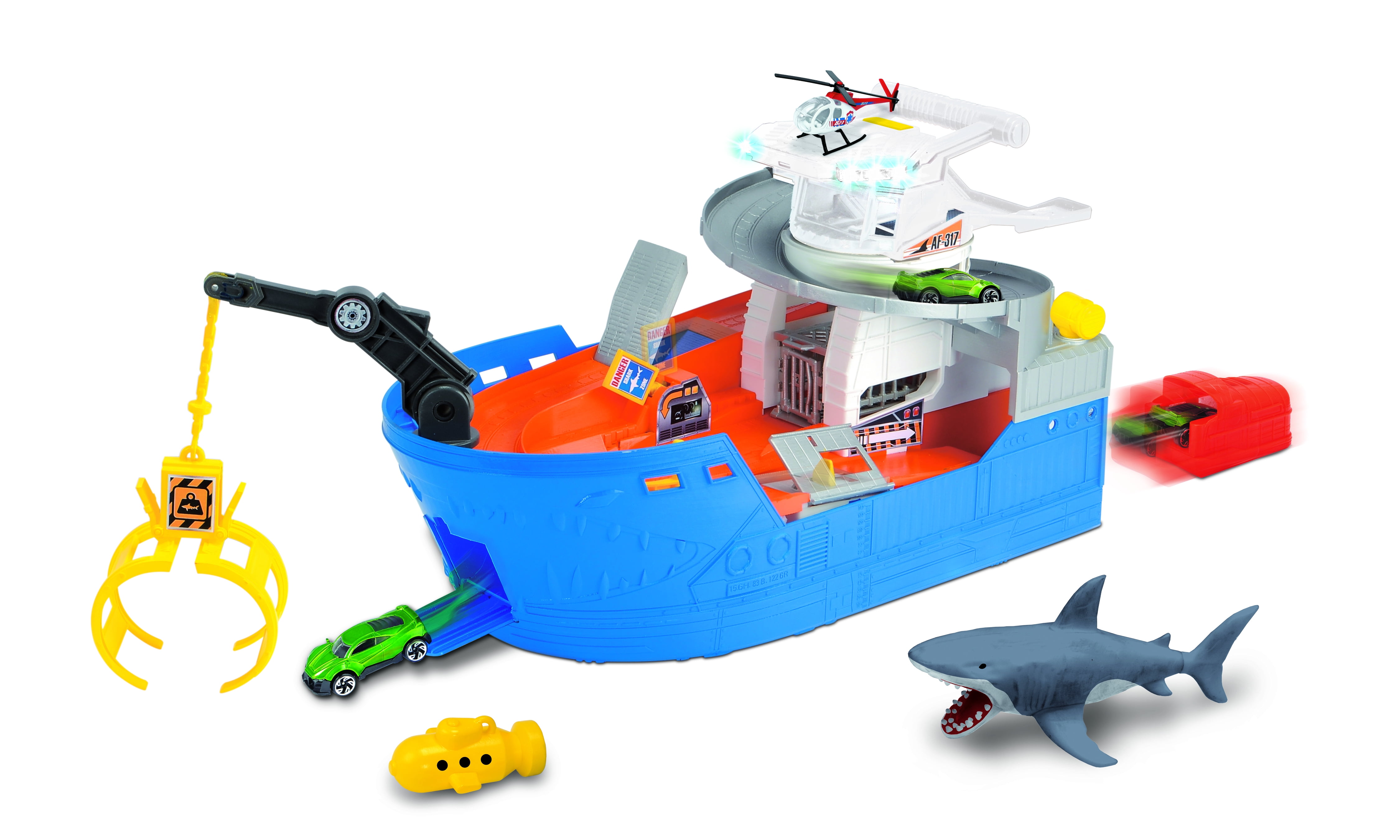 shark rescue boat toy