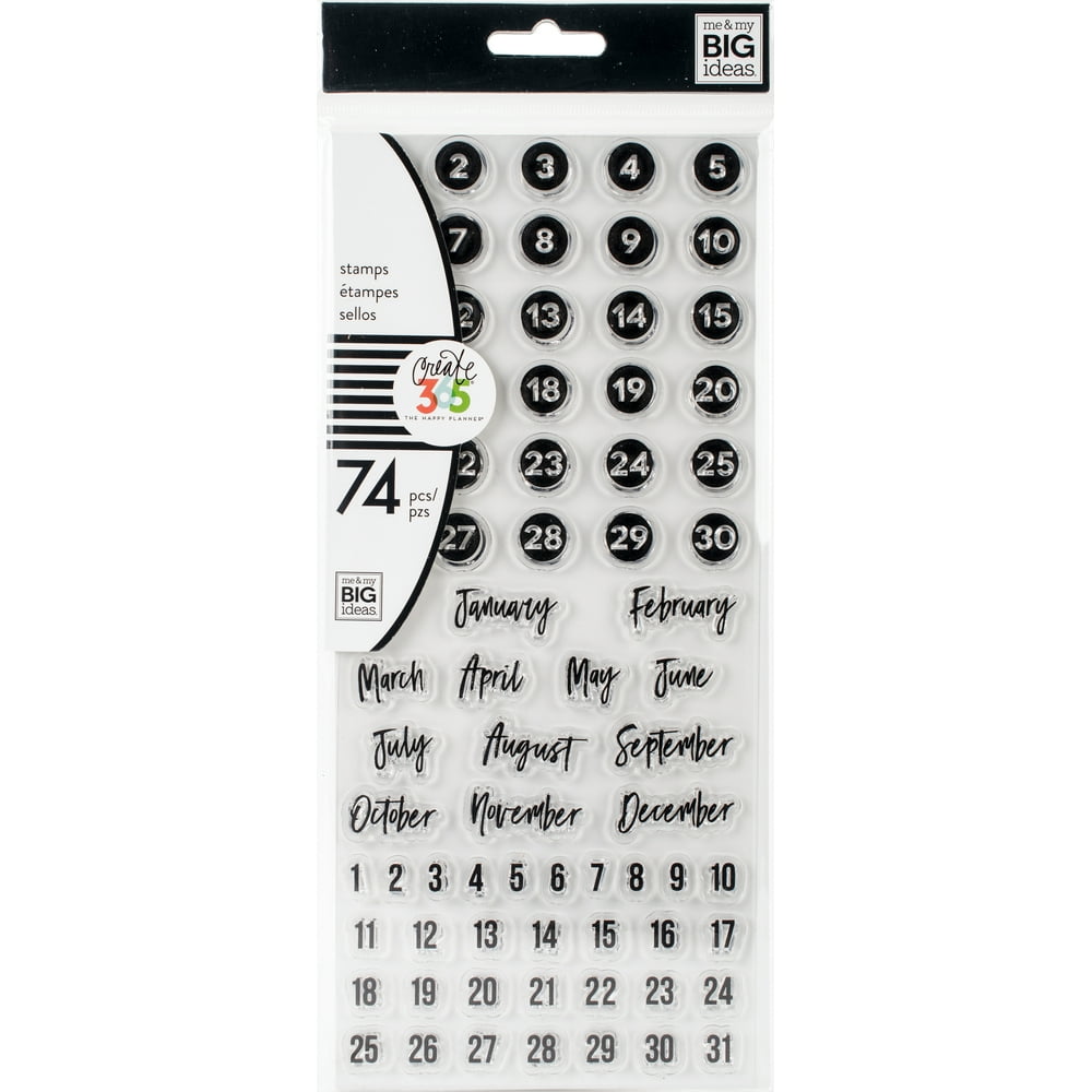 Happy Planner Clear StampsDates