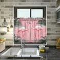 thumbnail image 6 of Flamingo Kitchen Curtains 36 Inch Length Blackout Thermal Insulating Tier Curtains with Rod Pockets Short Curtains Home for Living Room/Bedroom Home Decor, 6 of 7