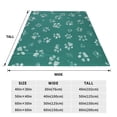 thumbnail image 3 of Lsque teal green paw Pattern Fuzzy Fleece Throw Blanket Extra Large,Super Soft,Fluffy and Warm Blankets for Couch,Bed,All Season Use-50"x40", 3 of 7