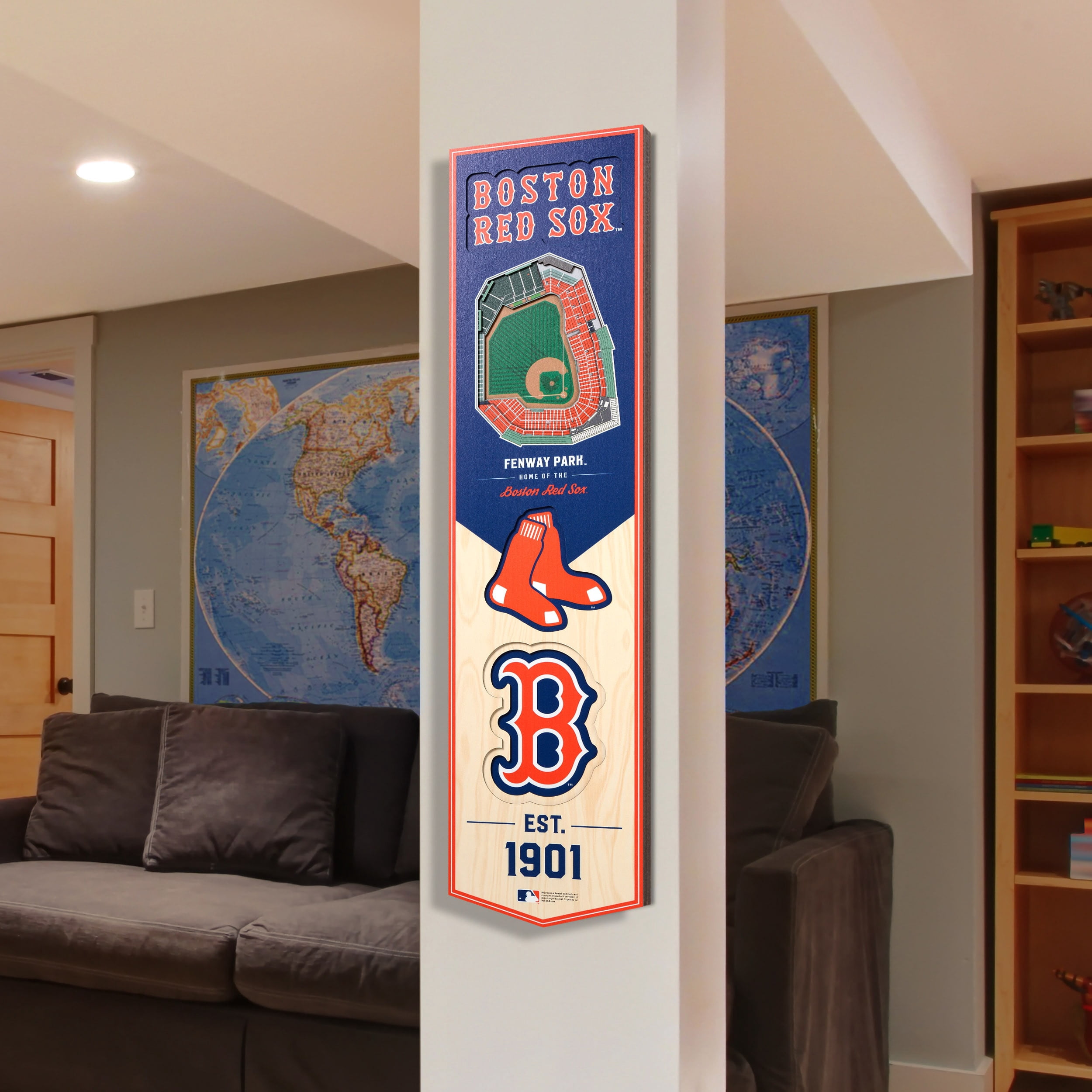 Boston Red Sox 8'' x 32'' 3D StadiumView Banner