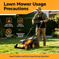 thumbnail image 5 of Gewol 20V 13" Cordless Lawn Mower, Push Mower 5-Position Height Adjustment Ultralight with 2×4.0Ah Batteries & Fast Charger, 5 of 12