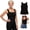 Black, variant on Tanks Built In Bra For Women Sleeveless Wide Strap Camisole, Padded Seamless Shaping Camisole Soft Smoothing Oversized Cami Shelf Bra Loose Fit Plus Size Tanktops
