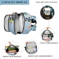 thumbnail image 3 of FORMRS Unisex School Backpack 17" Student Travel Bag with Laptop Compartment, Colorful Leaves, 3 of 7