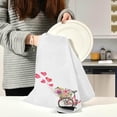 thumbnail image 3 of Pink Bicycle Flowers Dish Towels 4 Pack, Valentine Hearts Balloons Washable Tea Towels Dishcloths Lint-Free 18x28 Inch Fast Drying for Home Kitchen Clean, 3 of 7