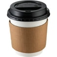 thumbnail image 4 of GUSTO 10 oz Paper Cups Disposable Coffee Cups with Lids & Coffee Sleeves, 50 Sets, 4 of 8