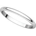 thumbnail image 5 of 2mm Half Round Band in 14k White Gold - Size 7, 5 of 9