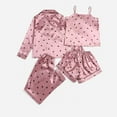 thumbnail image 4 of Silk Women's Pajama Sets Women'S Home Suit Flamingo Print Fashion Slim Pajamas Four Piece Set For All Seasons, Women Pajama Sets S, 4 of 6