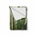 thumbnail image 2 of Forest Soft Flannel Fleece Throw Blanket, Spooky Tropical Exotic Fog Jungle in Rainforest Nepal Climate Picture Print, Cozy Plush for Indoor and Outdoor Use, 50" x 60", Green Brown, by Ambesonne, 2 of 6