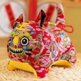 thumbnail image 6 of opvise Chinese New Year Tiger Festive Three-dimensional Embroidery New Year Gift Collection Chinese Zodiac Tiger Plush Pendant for Decor Red, 6 of 8