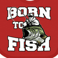 thumbnail image 4 of Inktastic Born to Fish Boys or Girls Baby Bib, 4 of 4