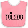 thumbnail image 3 of Inktastic Toledo, Ohio Distressed Font Boys or Girls Baby Bib, 3 of 4
