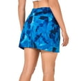thumbnail image 2 of Little Donkey Andy Women's Athletic Golf Tennis Skort 16 Inches Build-in Shorts Sports Skirt with Pockets Blue Floral M, 2 of 7