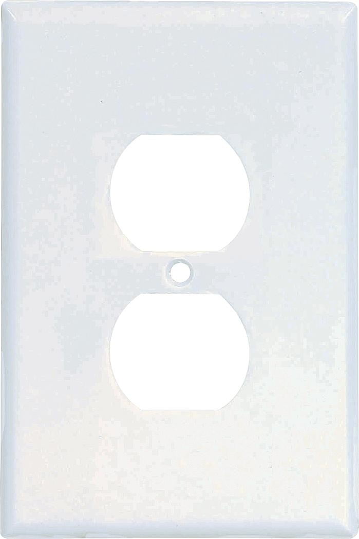 New Cooper White 1-Gang Box Mount Blank Wallplate Oversize Thermoset Cover 2729W 