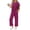 1 Dark Purple, variant on 2 Piece Sets for Women Casual Summer Travel Vacation Outfits Short Sleeve Tops Wide Leg Pants Lounge Sets