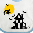 thumbnail image 4 of Inktastic Halloween Haunted House Witch and Bats Boys or Girls Baby Bib, 4 of 4