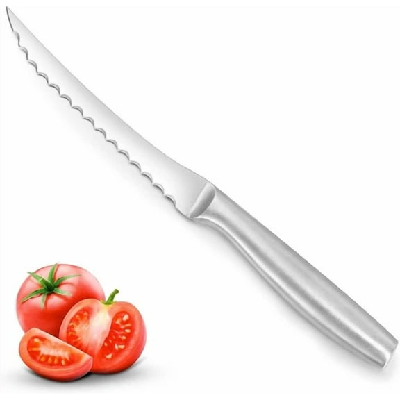 Tomato Slicing Knife Dual Serrated Blade American Made Kitchen Cutlery