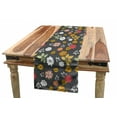 thumbnail image 1 of Floral Table Runner, Pattern with Blooming Japanese Flowers in Many Colors Folkloric Botanical Theme, Dining Room Kitchen Rectangular Runner, 3 Sizes, by Ambesonne, 1 of 2